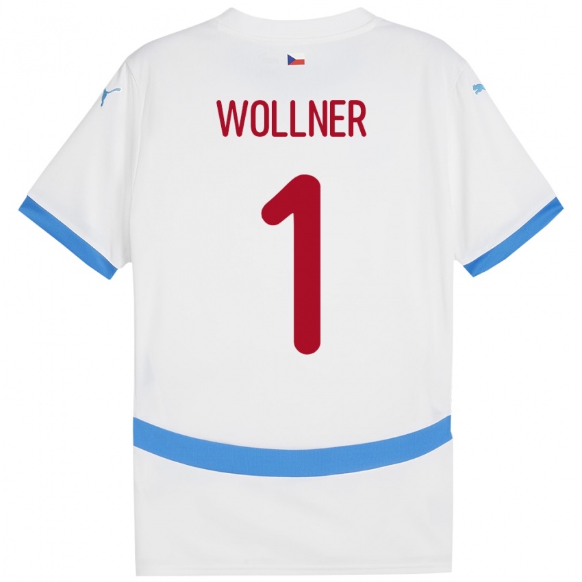 Kinder Tschechien Vojtech Wollner #1 Weiß Auswärtstrikot Trikot 24-26 T-Shirt