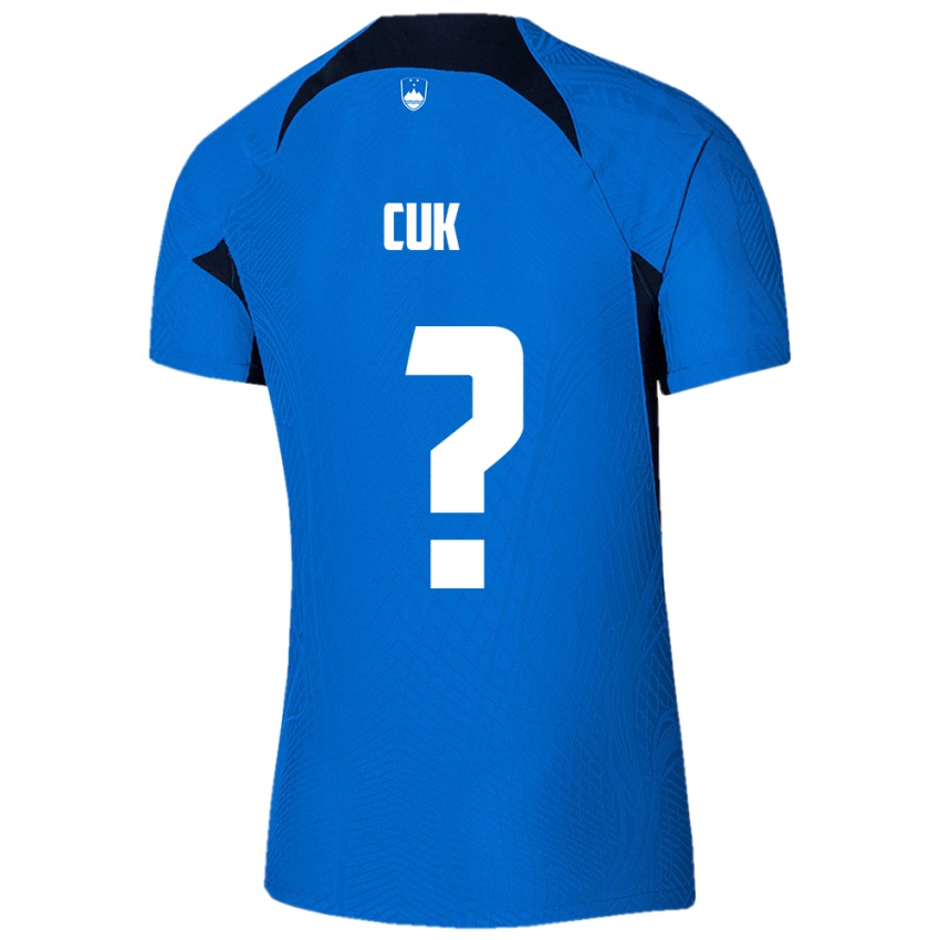 Kinder Slowenien Tine Cuk #0 Blau Auswärtstrikot Trikot 24-26 T-Shirt