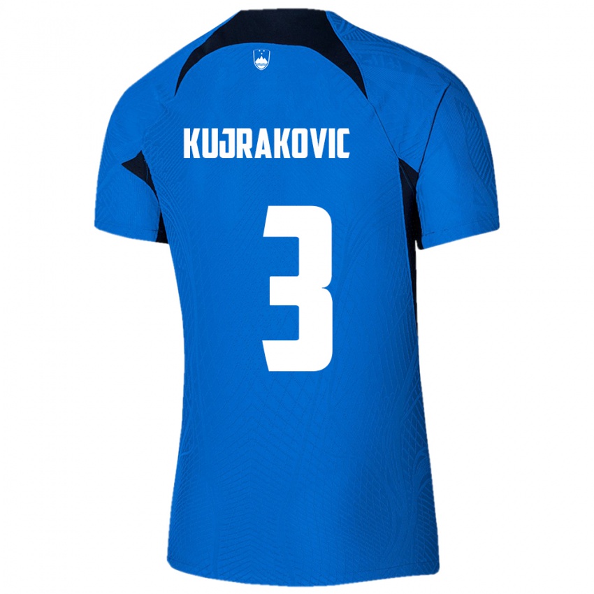 Kinder Slowenien Minel Kujrakovic #3 Blau Auswärtstrikot Trikot 24-26 T-Shirt