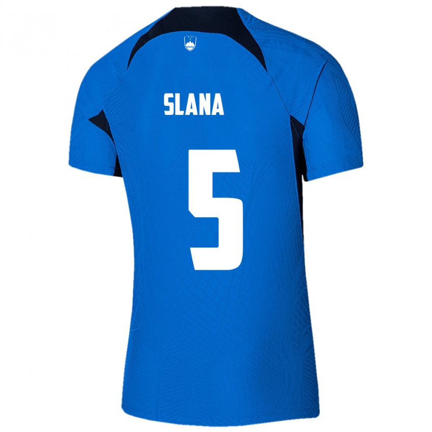 Kinder Slowenien Filip Slana #5 Blau Auswärtstrikot Trikot 24-26 T-Shirt