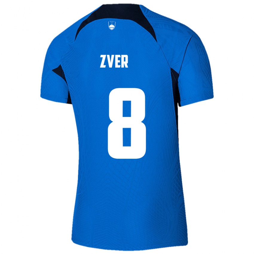 Kinder Slowenien Mateja Zver #8 Blau Auswärtstrikot Trikot 24-26 T-Shirt