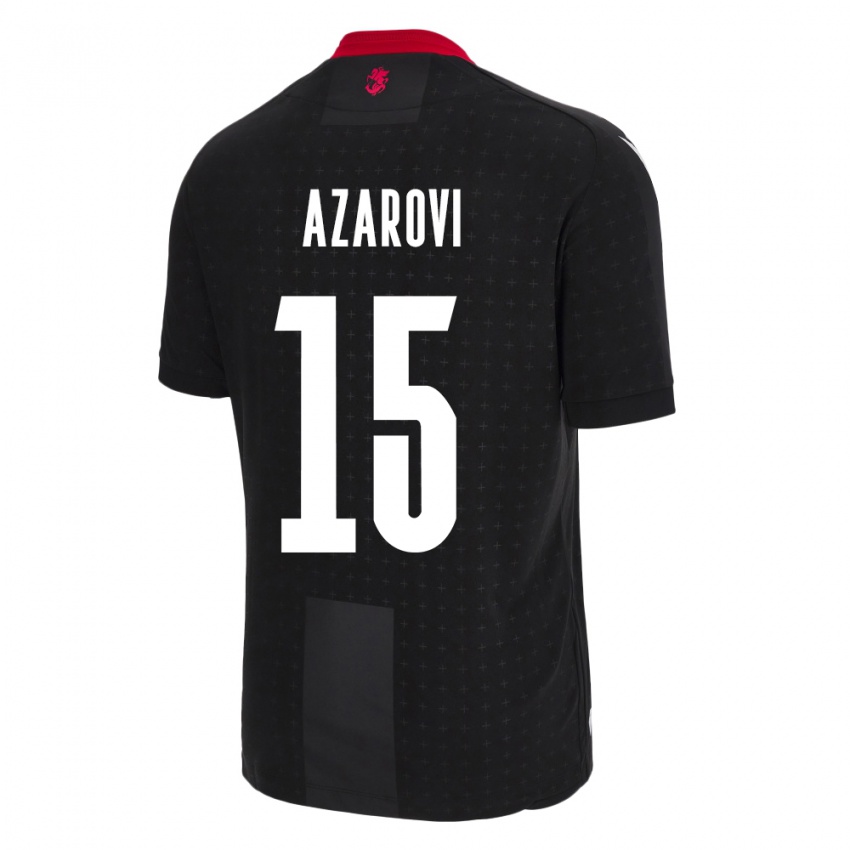 Kinder Georgien Irakli Azarovi #15 Schwarz Auswärtstrikot Trikot 24-26 T-Shirt