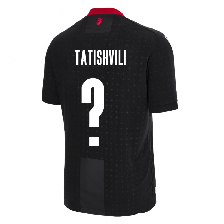 Kinder Georgien Sandro Tatishvili #0 Schwarz Auswärtstrikot Trikot 24-26 T-Shirt