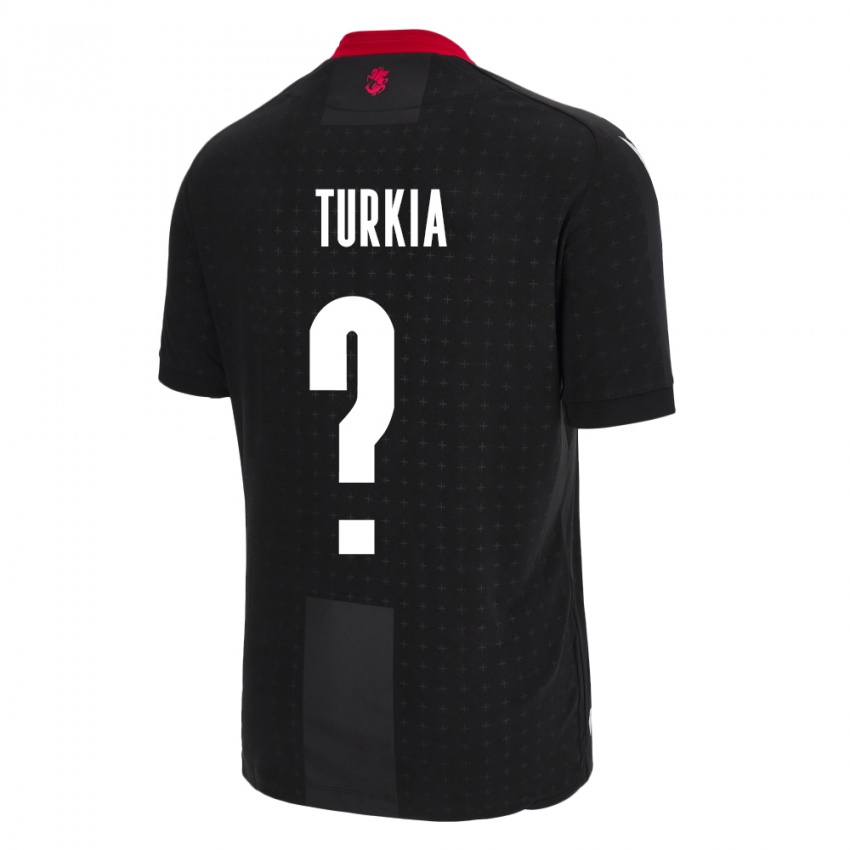 Kinder Georgien Aleksandre Turkia #0 Schwarz Auswärtstrikot Trikot 24-26 T-Shirt