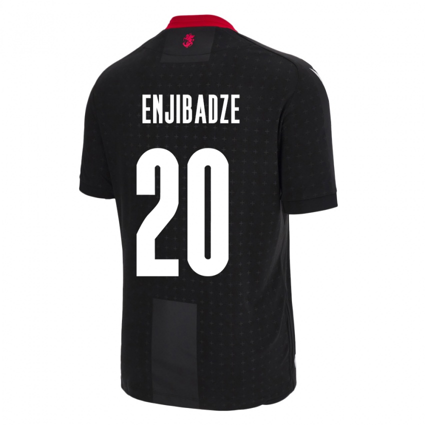 Kinder Georgien Elene Enjibadze #20 Schwarz Auswärtstrikot Trikot 24-26 T-Shirt