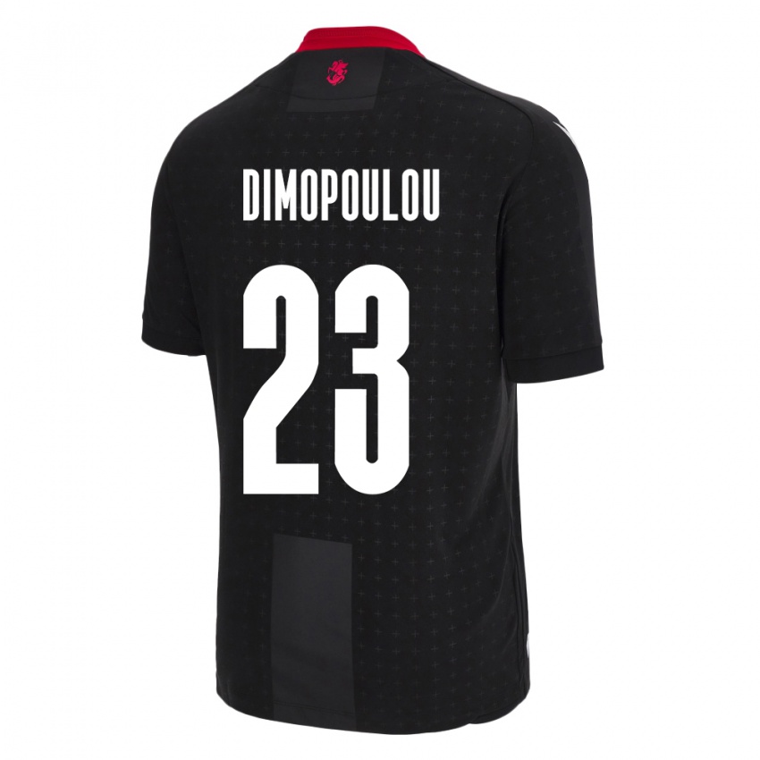 Kinder Georgien Salomi Dimopoulou #23 Schwarz Auswärtstrikot Trikot 24-26 T-Shirt