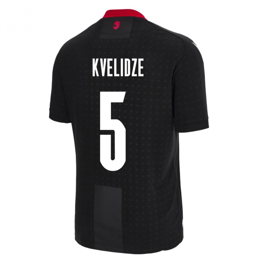 Kinder Georgien Tamar Kvelidze #5 Schwarz Auswärtstrikot Trikot 24-26 T-Shirt