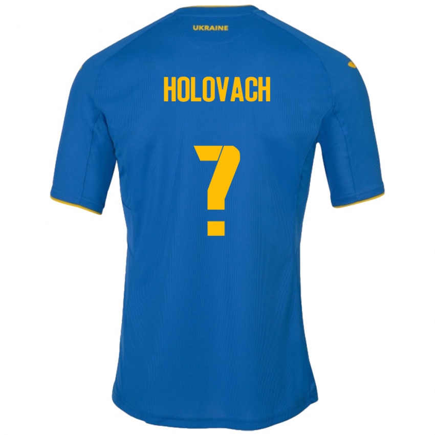 Kinder Ukraine Viktoriya Holovach #0 Blau Auswärtstrikot Trikot 24-26 T-Shirt