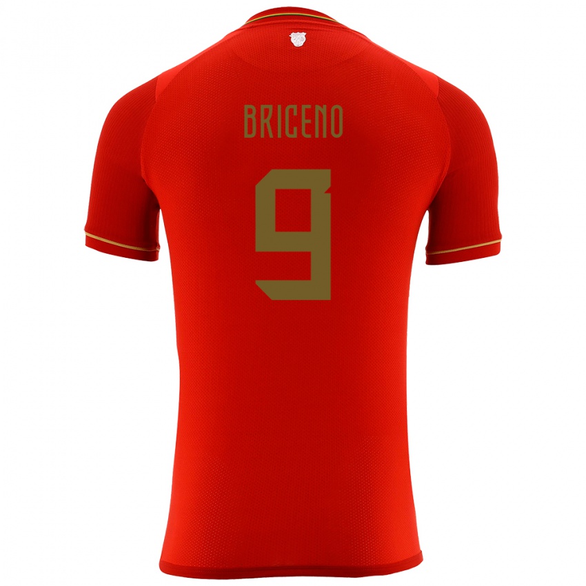 Kinder Bolivien José Briceño #9 Rot Auswärtstrikot Trikot 24-26 T-Shirt