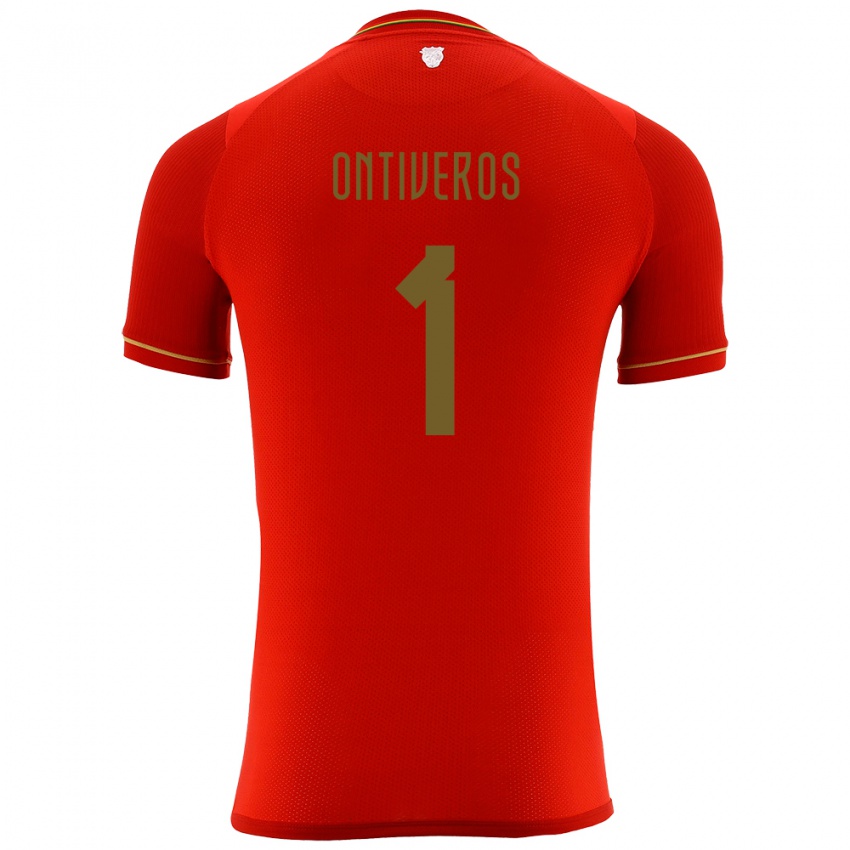 Kinder Bolivien Mel Ontiveros #1 Rot Auswärtstrikot Trikot 24-26 T-Shirt