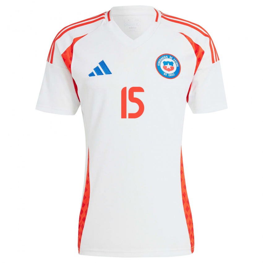 Kinder Chile Ignacio Pérez #15 Weiß Auswärtstrikot Trikot 24-26 T-Shirt