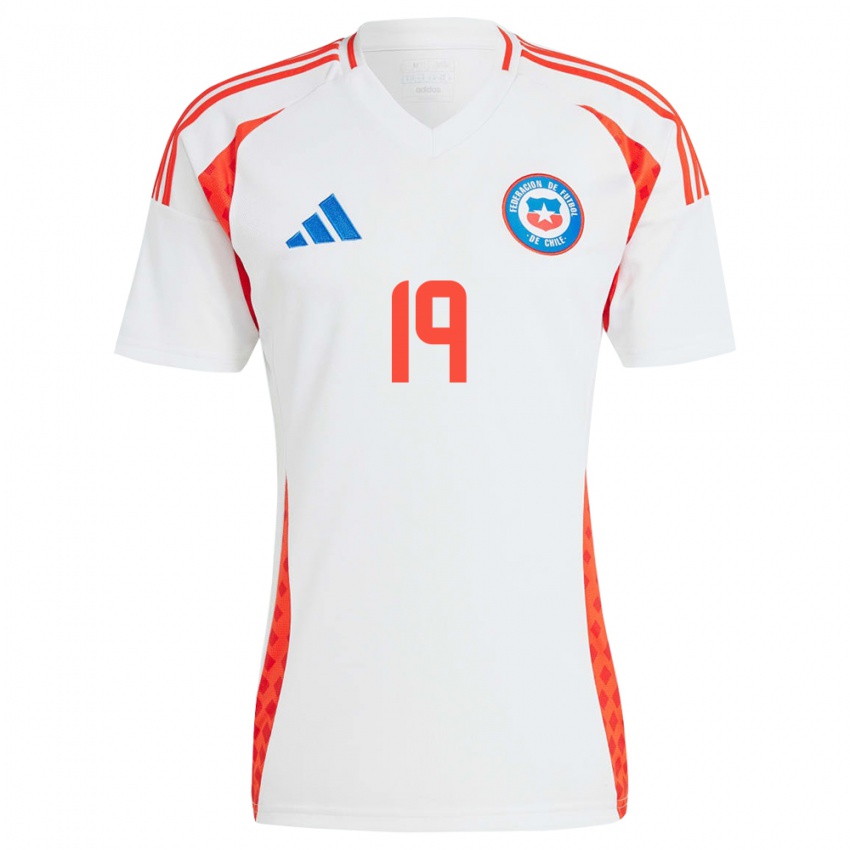 Kinder Chile Catalina Figueroa #19 Weiß Auswärtstrikot Trikot 24-26 T-Shirt