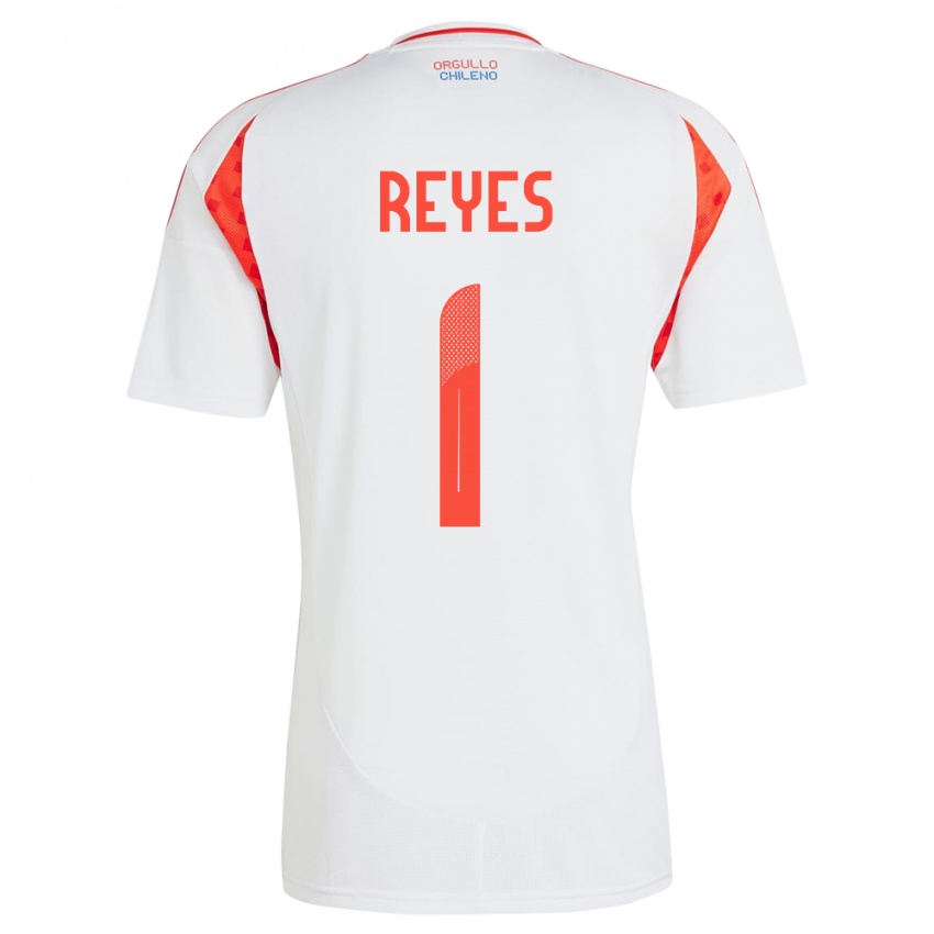 Kinder Chile Vicente Reyes #1 Weiß Auswärtstrikot Trikot 24-26 T-Shirt