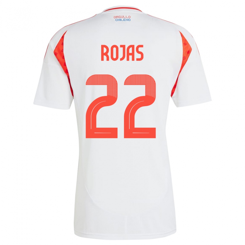 Kinder Chile Jeyson Rojas #22 Weiß Auswärtstrikot Trikot 24-26 T-Shirt