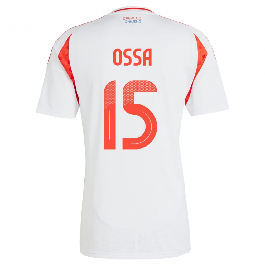 Kinder Chile Diego Ossa #15 Weiß Auswärtstrikot Trikot 24-26 T-Shirt