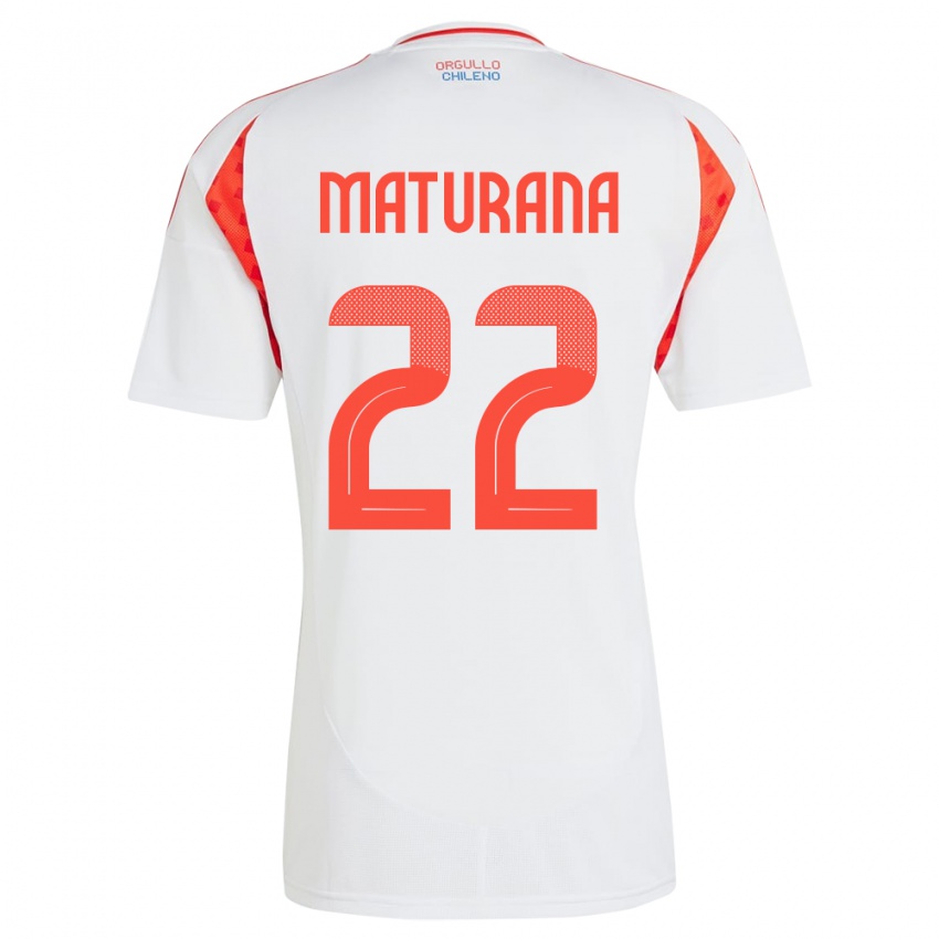 Kinder Chile Martín Maturana #22 Weiß Auswärtstrikot Trikot 24-26 T-Shirt