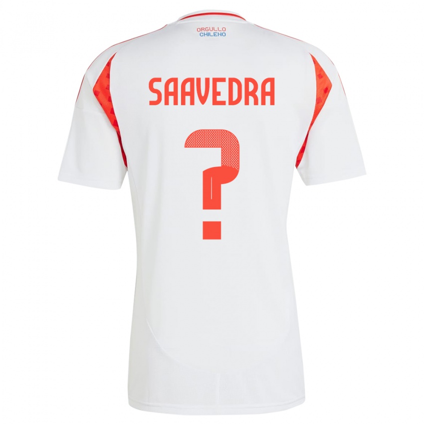 Kinder Chile Danilo Saavedra #0 Weiß Auswärtstrikot Trikot 24-26 T-Shirt