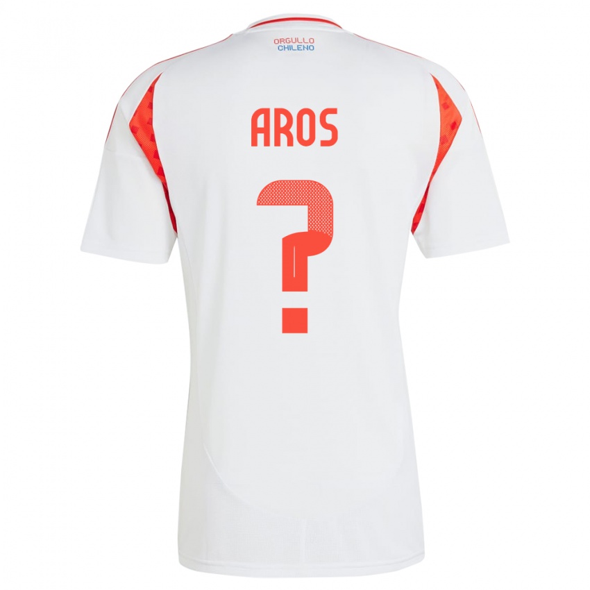 Kinder Chile Vicente Aros #0 Weiß Auswärtstrikot Trikot 24-26 T-Shirt