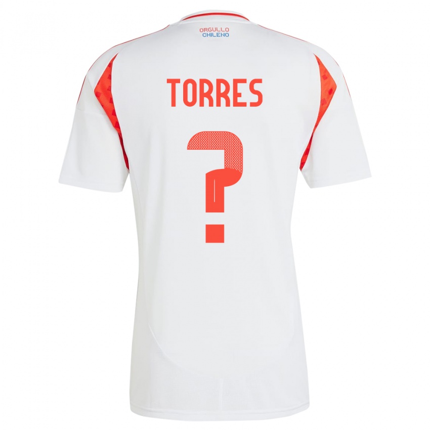 Kinder Chile Bruno Torres #0 Weiß Auswärtstrikot Trikot 24-26 T-Shirt