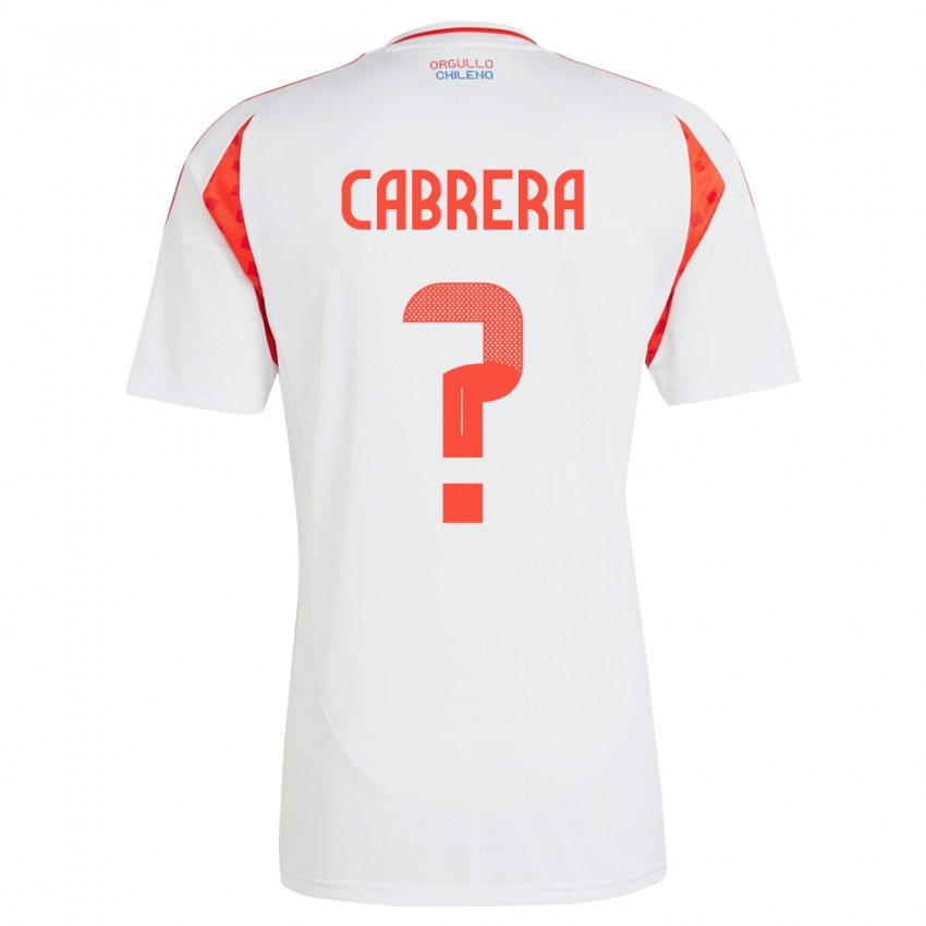 Kinder Chile Vicente Cabrera #0 Weiß Auswärtstrikot Trikot 24-26 T-Shirt