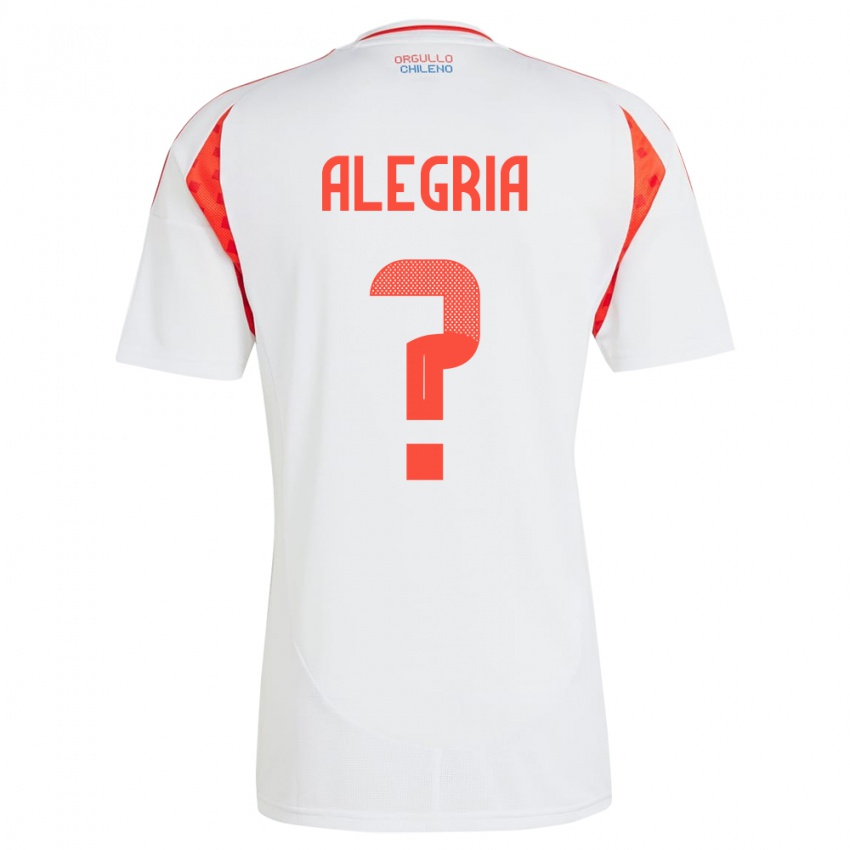 Kinder Chile Ian Alegría #0 Weiß Auswärtstrikot Trikot 24-26 T-Shirt