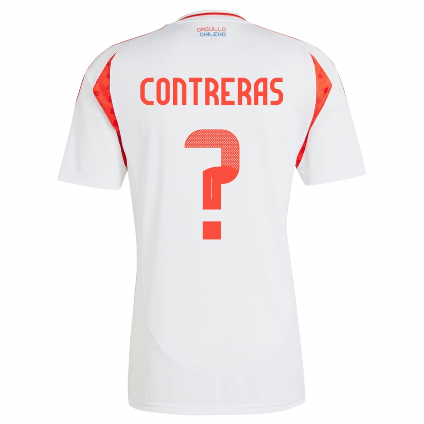 Kinder Chile Mathías Contreras #0 Weiß Auswärtstrikot Trikot 24-26 T-Shirt