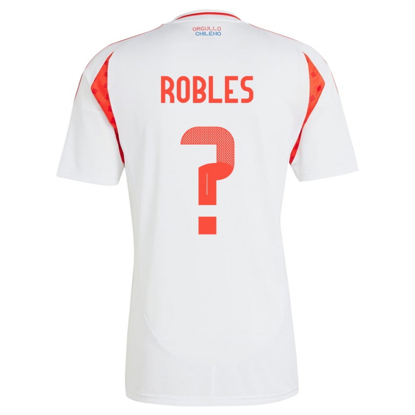 Kinder Chile Diego Robles #0 Weiß Auswärtstrikot Trikot 24-26 T-Shirt