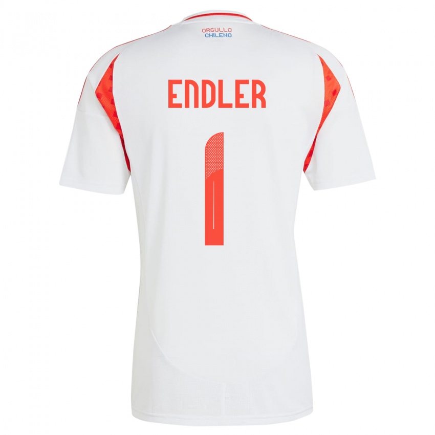 Kinder Chile Christiane Endler #1 Weiß Auswärtstrikot Trikot 24-26 T-Shirt