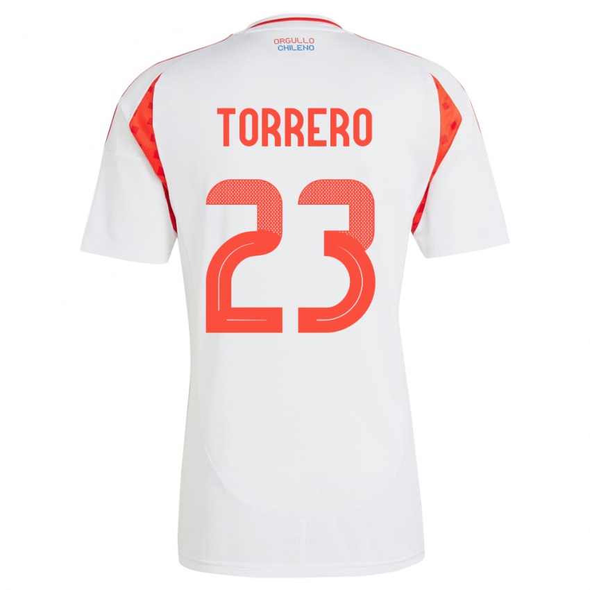 Kinder Chile Ryann Torrero #23 Weiß Auswärtstrikot Trikot 24-26 T-Shirt