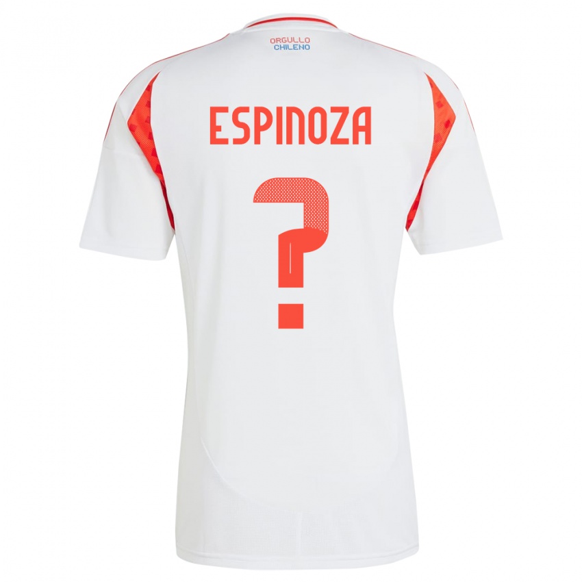 Kinder Chile Gali Espinoza #0 Weiß Auswärtstrikot Trikot 24-26 T-Shirt