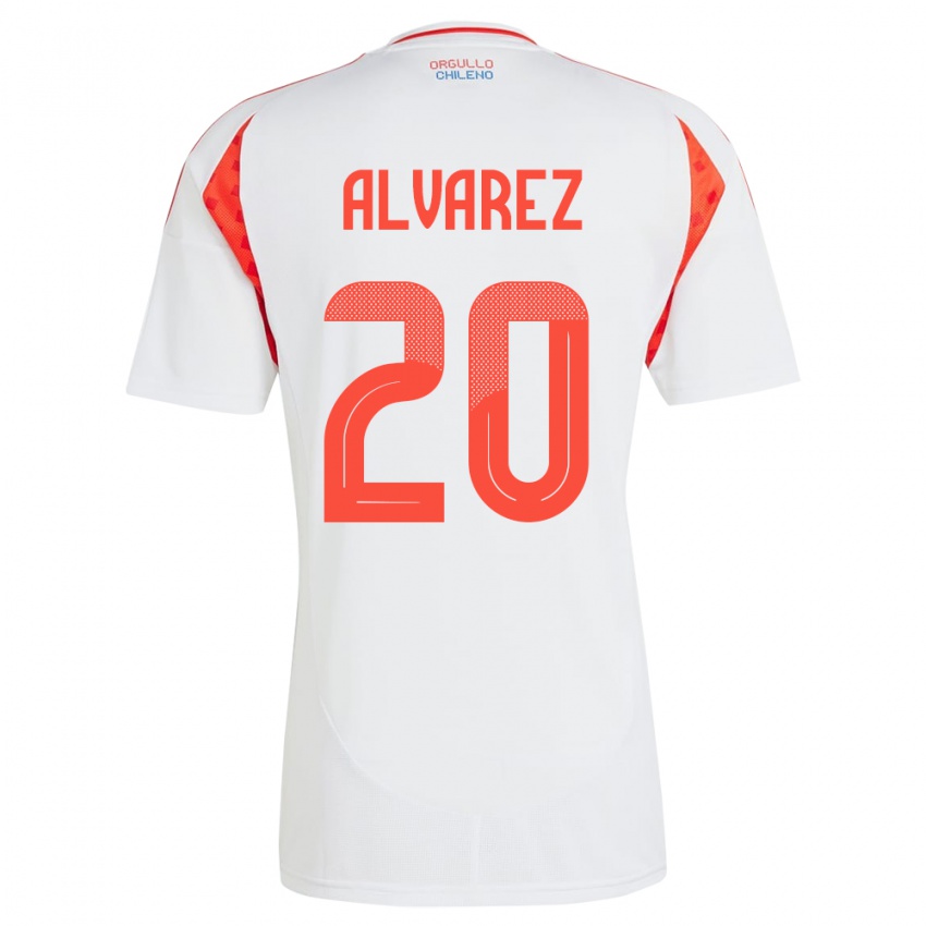 Kinder Chile Anaís Álvarez #20 Weiß Auswärtstrikot Trikot 24-26 T-Shirt