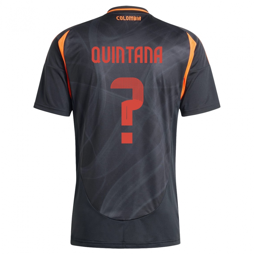 Kinder Kolumbien Juan Quintana #0 Schwarz Auswärtstrikot Trikot 24-26 T-Shirt