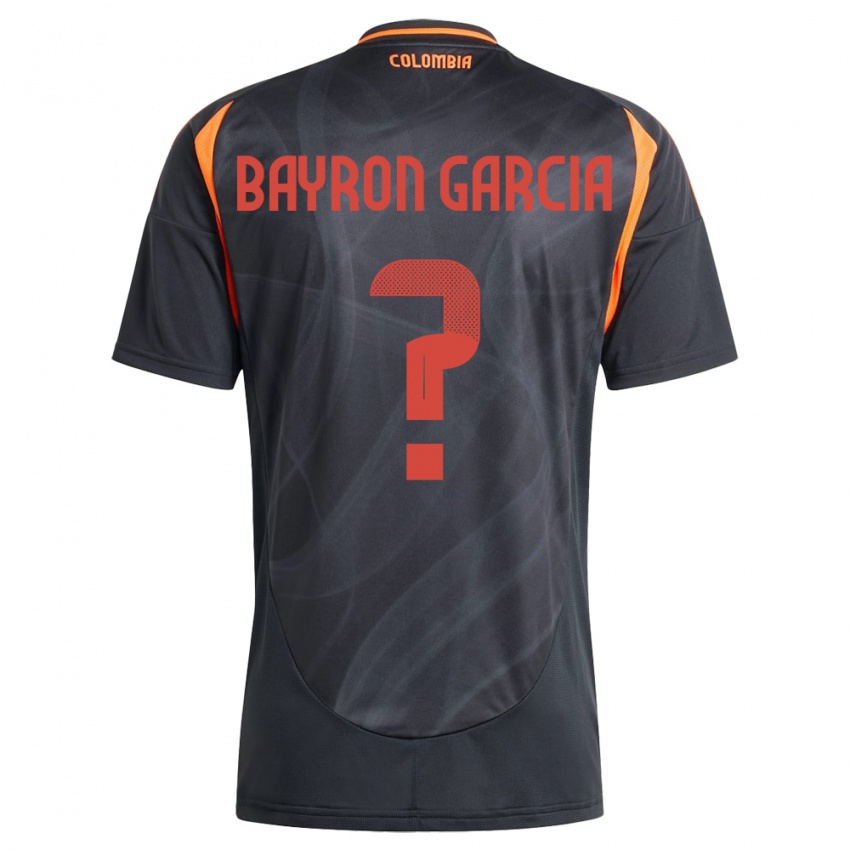 Kinder Kolumbien Bayron García #0 Schwarz Auswärtstrikot Trikot 24-26 T-Shirt