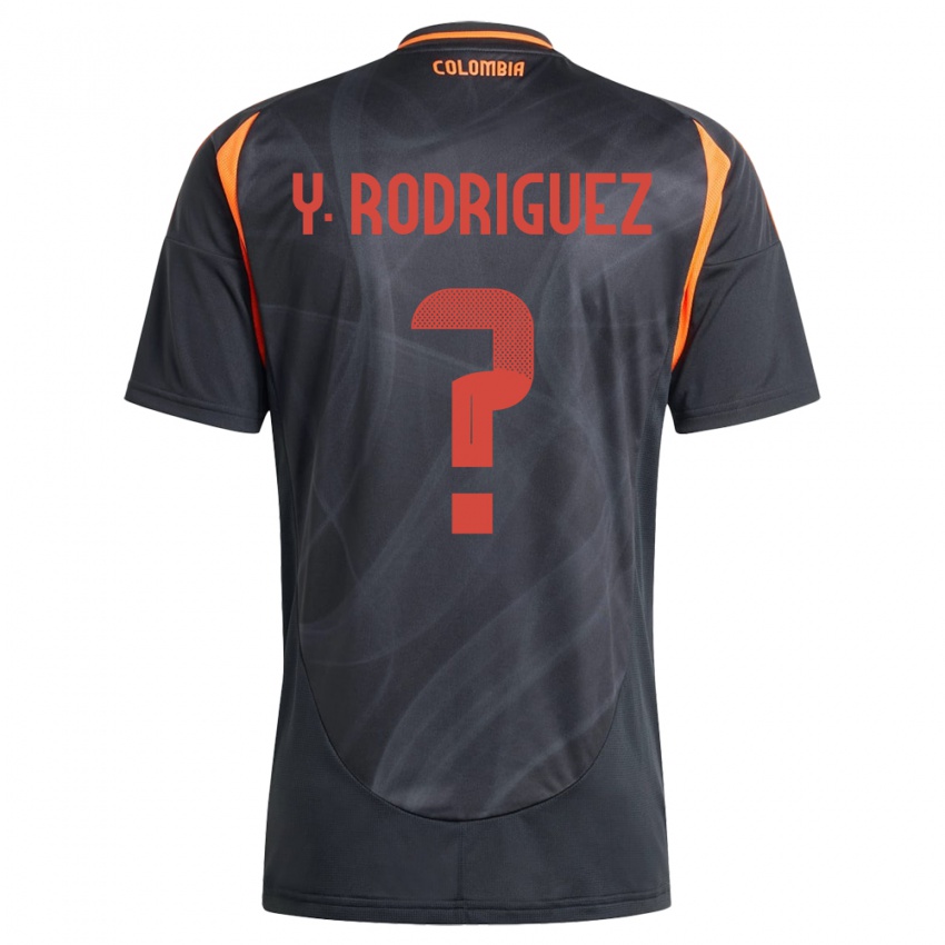 Kinder Kolumbien Yefrei Rodríguez #0 Schwarz Auswärtstrikot Trikot 24-26 T-Shirt