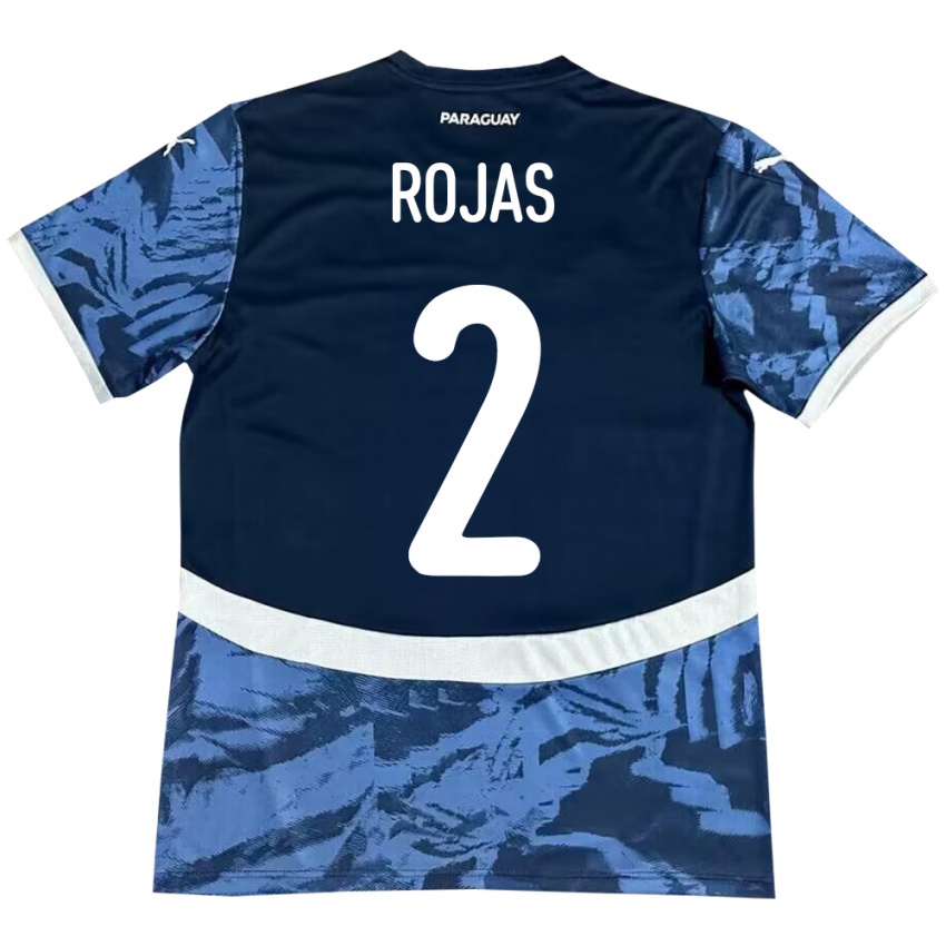 Kinder Paraguay Robert Rojas #2 Blau Auswärtstrikot Trikot 24-26 T-Shirt