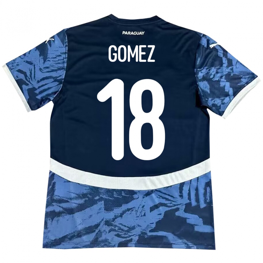 Kinder Paraguay Diego Gómez #18 Blau Auswärtstrikot Trikot 24-26 T-Shirt