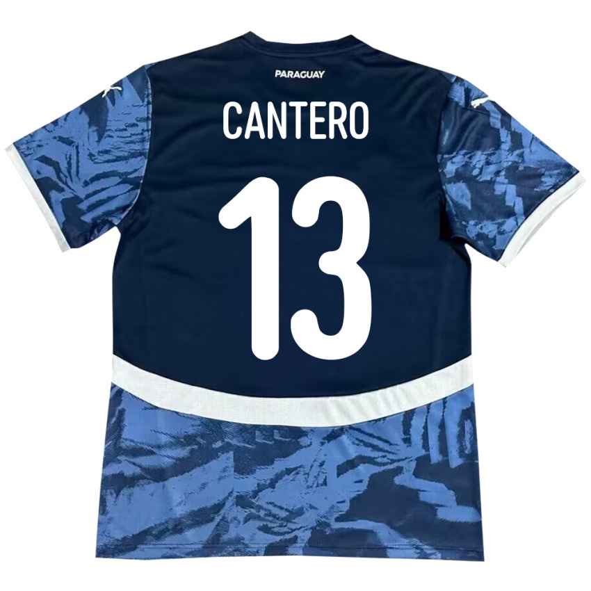 Kinder Paraguay Alexis Cantero #13 Blau Auswärtstrikot Trikot 24-26 T-Shirt