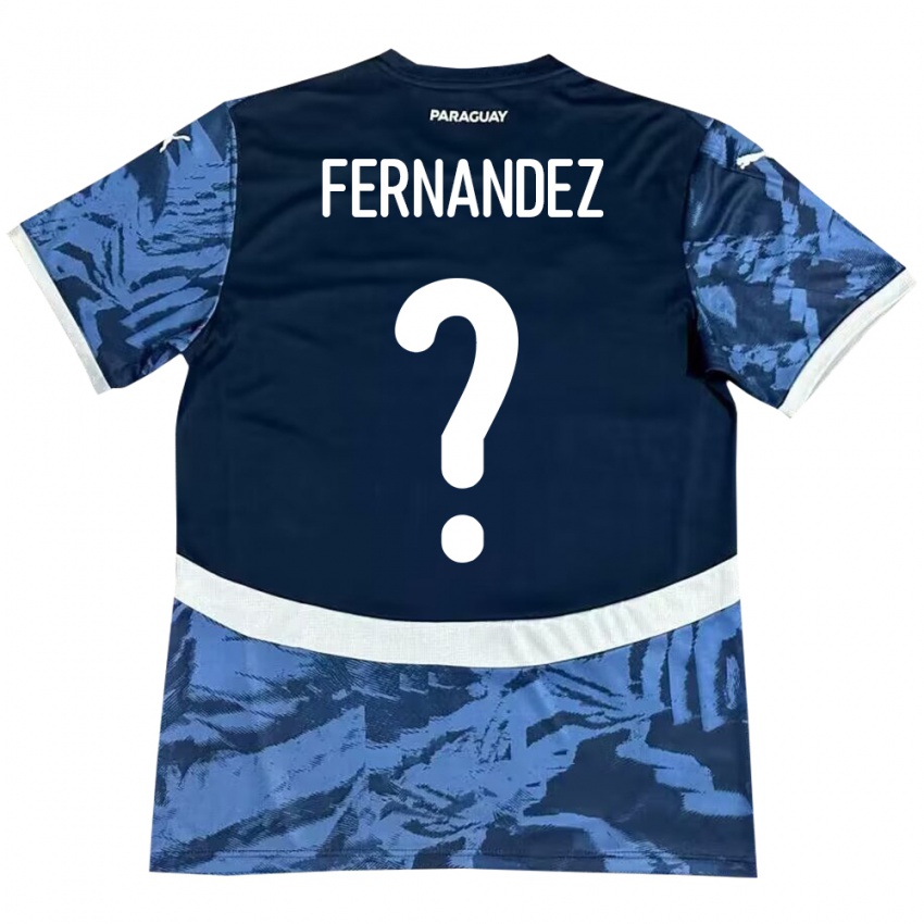 Kinder Paraguay Diego Fernández #0 Blau Auswärtstrikot Trikot 24-26 T-Shirt