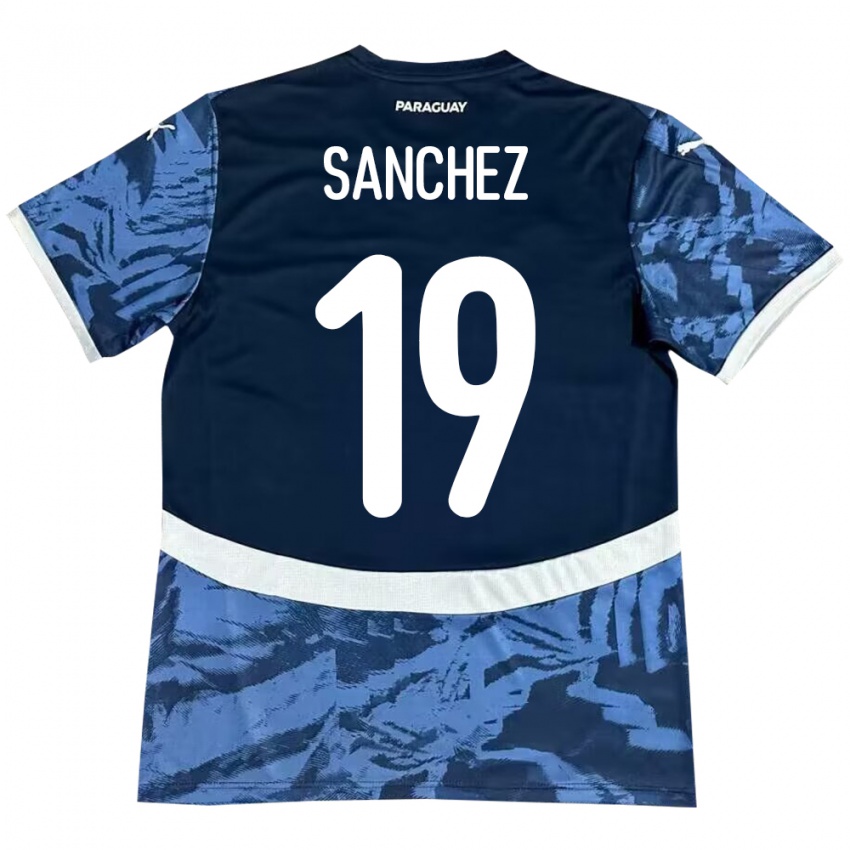 Kinder Paraguay Juan Sánchez #19 Blau Auswärtstrikot Trikot 24-26 T-Shirt