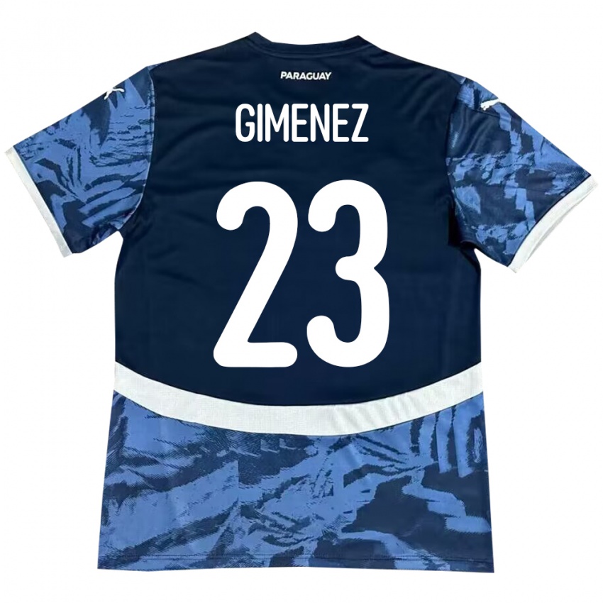 Kinder Paraguay Miguel Giménez #23 Blau Auswärtstrikot Trikot 24-26 T-Shirt