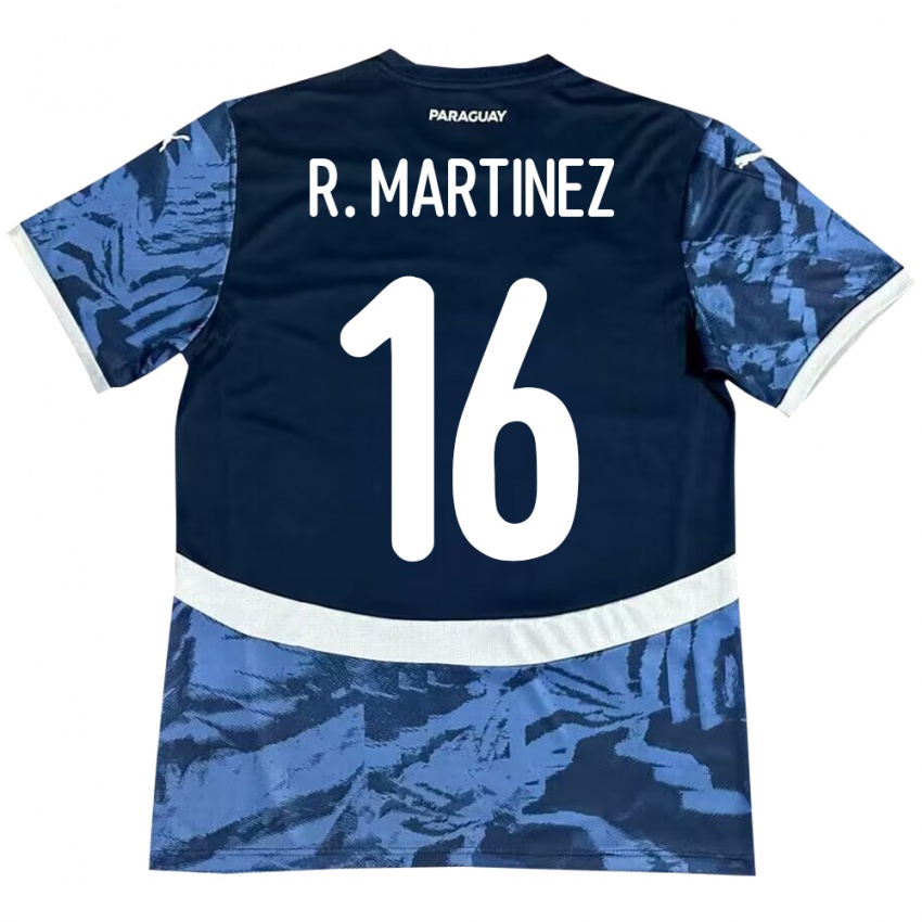 Kinder Paraguay Ramona Martínez #16 Blau Auswärtstrikot Trikot 24-26 T-Shirt