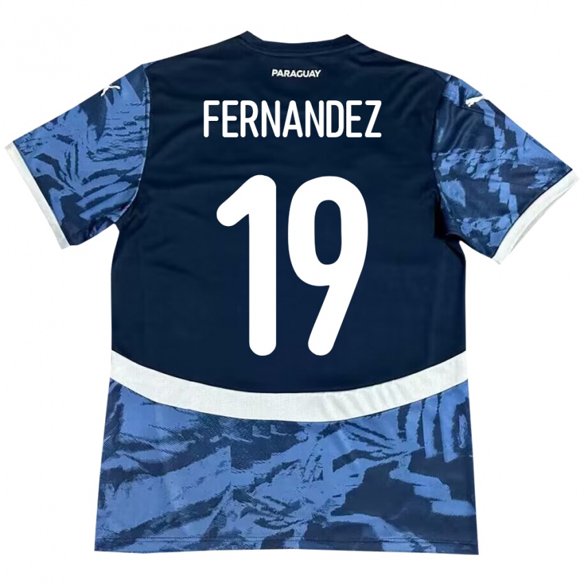 Kinder Paraguay Rebeca Fernández #19 Blau Auswärtstrikot Trikot 24-26 T-Shirt