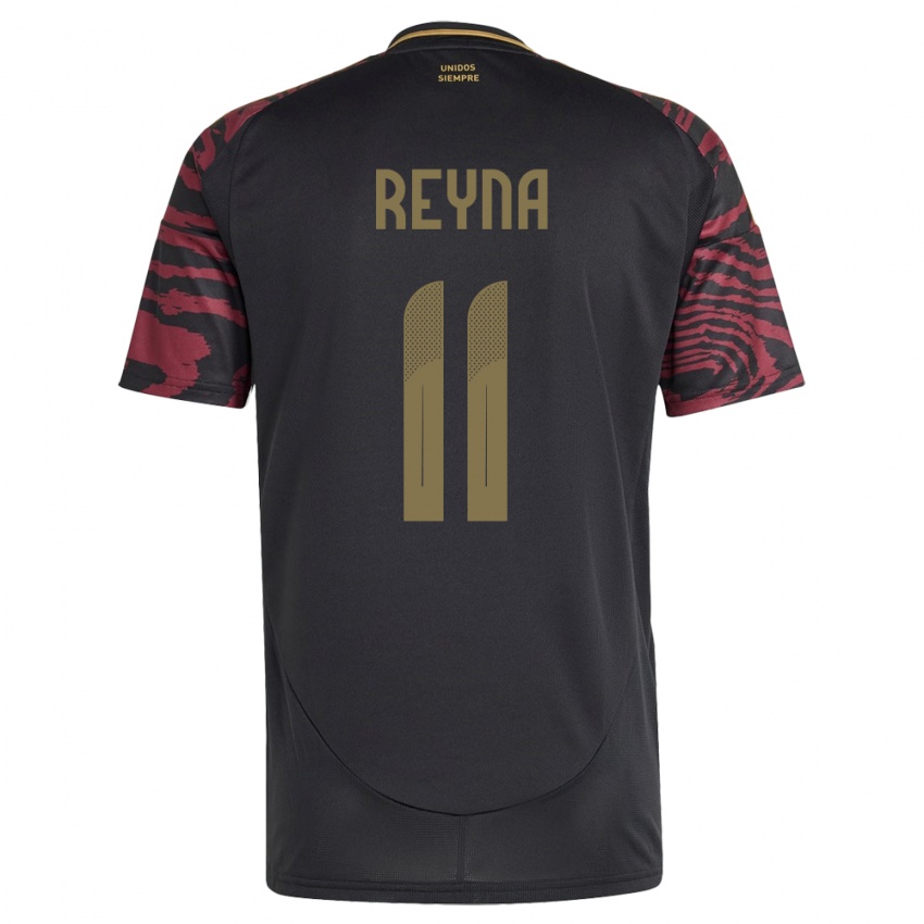 Kinder Peru Bryan Reyna #11 Schwarz Auswärtstrikot Trikot 24-26 T-Shirt