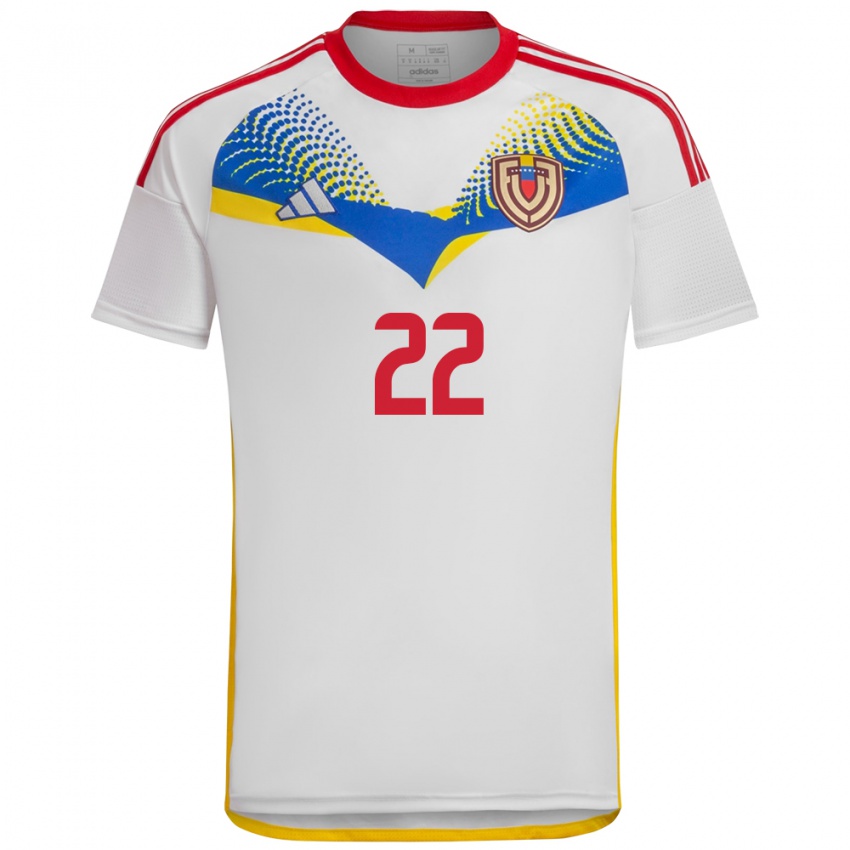 Kinder Venezuela Lewuis Peña #22 Weiß Auswärtstrikot Trikot 24-26 T-Shirt