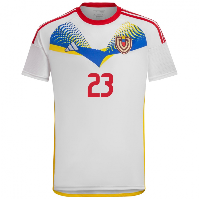 Kinder Venezuela Luifer Hernández #23 Weiß Auswärtstrikot Trikot 24-26 T-Shirt