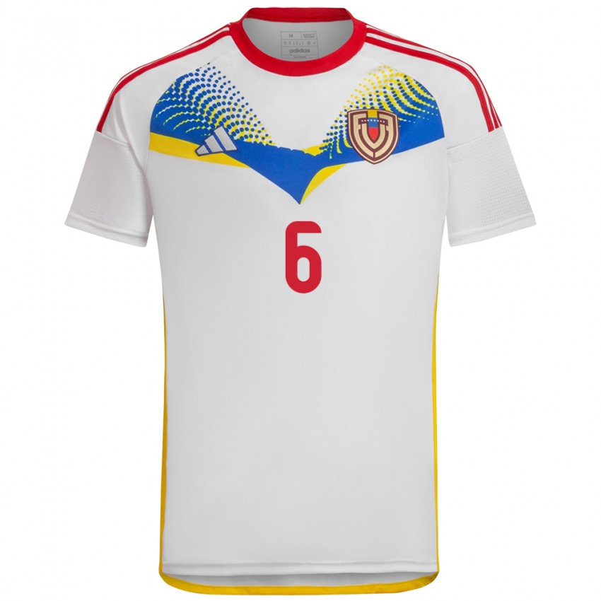 Kinder Venezuela Michelle Romero #6 Weiß Auswärtstrikot Trikot 24-26 T-Shirt