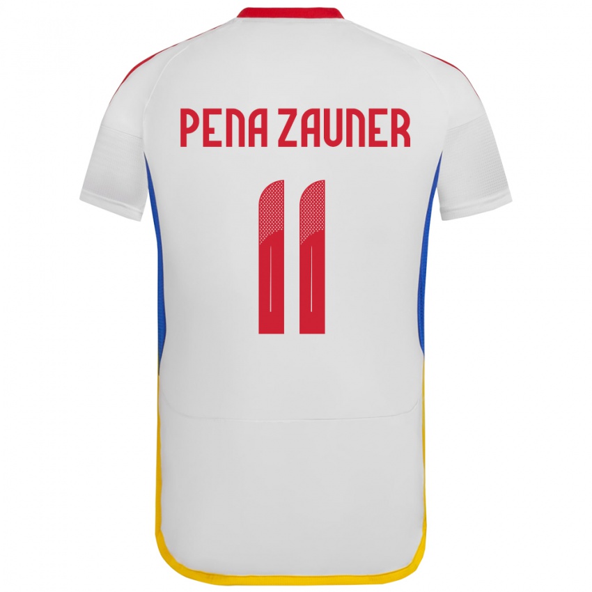 Kinder Venezuela Enrique Peña Zauner #11 Weiß Auswärtstrikot Trikot 24-26 T-Shirt