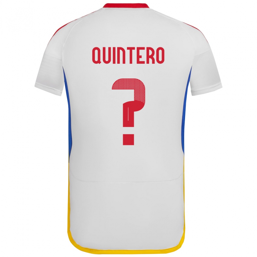 Kinder Venezuela Teo Quintero #0 Weiß Auswärtstrikot Trikot 24-26 T-Shirt