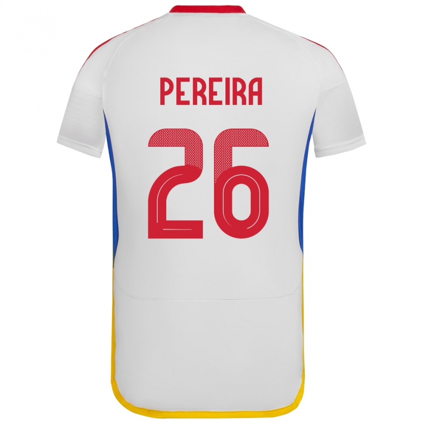 Kinder Venezuela Daniel Pereira #26 Weiß Auswärtstrikot Trikot 24-26 T-Shirt