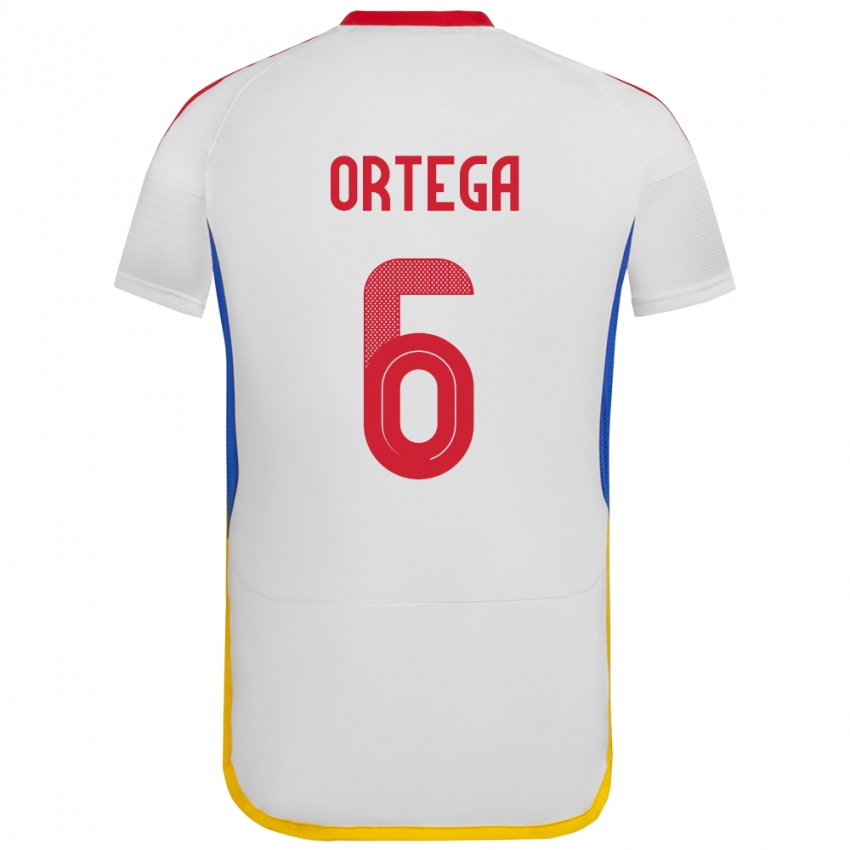 Kinder Venezuela Bryant Ortega #6 Weiß Auswärtstrikot Trikot 24-26 T-Shirt